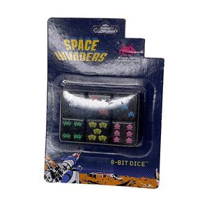 New in package Taino Space Invaders set of 6 8-Bit dice